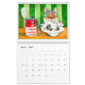 Calendrier mignon d'illustrations de chat (Mar 2027)