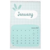 Calendrier mignon et coloré 2026 (Jan 2027)