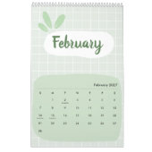 Calendrier mignon et coloré 2026 (Feb 2027)