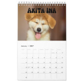 Calendrier mignon mensuel des chiots (Jan 2027)