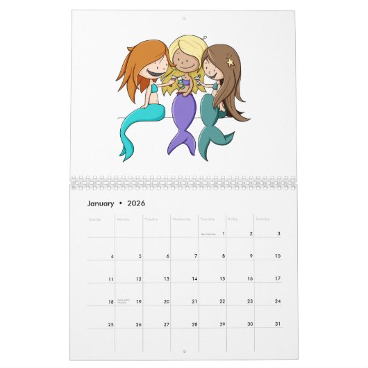 Calendrier Mignonne Mignonne à thème (Jan 2026)