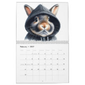 Calendrier Mignons lapins en Sweat - shirt à capuche 2026 Cal (Feb 2027)
