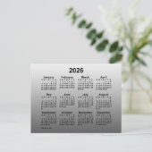 Calendrier Mini 2026 Blanc Fané par Janz Carte pos (Debout devant)