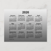 Calendrier Mini 2026 Blanc Fané par Janz Carte pos (Devant)