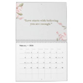 Calendrier Minimal Floral Quote Calendar (Feb 2026)