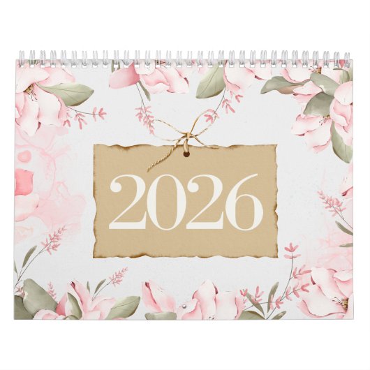 Calendrier Minimal Floral Quote Calendar (Protection)