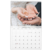 Calendrier Minimal moderne Couple Mariage Photos Keepsaké (Jan 2026)
