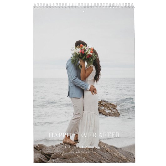 Calendrier Minimal moderne mariés Mariages Souvenirs photo (Protection)