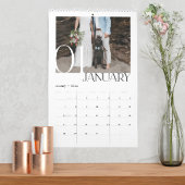 Calendrier Minimal moderne mariés Mariages Souvenirs photo