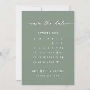 Calendrier minimal Sauvez la date Invitation