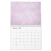 Calendrier Minimalisme Rose rose pastel Éclairage brillant (Feb 2027)