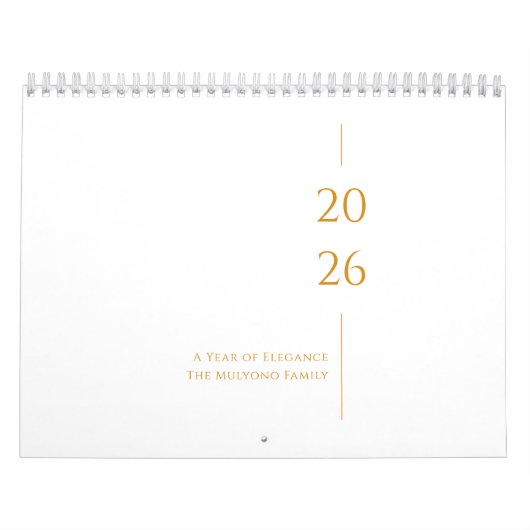 Calendrier Minimalist Clean Design (Protection)