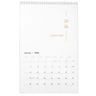 Calendrier Minimalist Clean Design