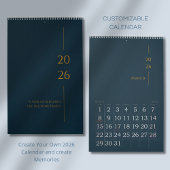 Calendrier Minimalist Clean Design