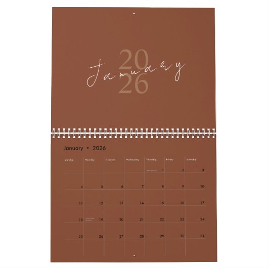 Calendrier Minimalist Clean Design (Jan 2026)