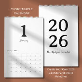 Calendrier Minimalist Clean Modern Design Calendar