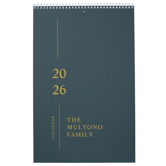Calendrier Minimalist Modern 2026 Wall Calendar (Protection)