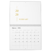 Calendrier Minimalist Modern 2026 Wall Calendar (Feb 2026)