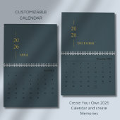 Calendrier Minimalist Modern 2026 Wall Calendar