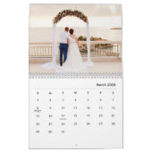 Calendrier Minimalist Wedding Newlyweds Photo Collage 2026 (Mar 2026)