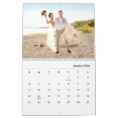 Calendrier Minimalist Wedding Newlyweds Photo Collage 2026 (Jan 2026)