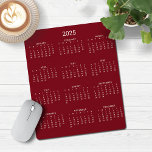 Calendrier minimaliste 2025 Moderne de Maroon Bour<br><div class="desc">🌟 Ceci est pour 2025 🌟 2025 Moderne Simple Maroon de Bourgogne et Calendrier Blanc Pad de Souris avec un calendrier simple et minimaliste année par année. Les couleurs sont toutes personnalisables. Veuillez nous contacter à cedarandstring@gmail.com si vous avez besoin d'aide pour la conception ou les produits correspondants.</div>