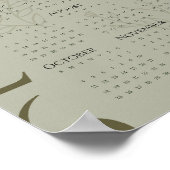 Calendrier minimaliste 2026 Poster (Coin)