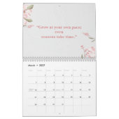 Calendrier Minimaliste de Citations Florales (Mar 2027)