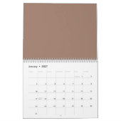 Calendrier minimaliste de la Terre Brown (Jan 2027)