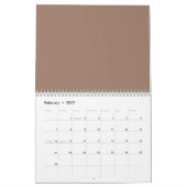 Calendrier minimaliste de la Terre Brown (Feb 2027)