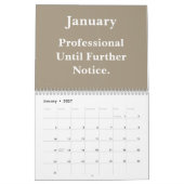 Calendrier minimaliste humoristique de bureau 2026 (Jan 2027)