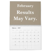 Calendrier minimaliste humoristique de bureau 2026 (Feb 2027)