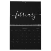 Calendrier Minimaliste noir et blanc 2024 (Feb 2027)