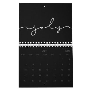 Calendrier Minimaliste noir et blanc 2027