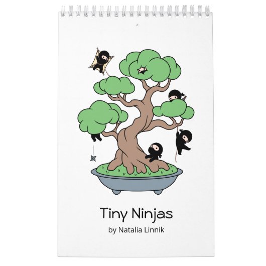 Calendrier Minuscule Ninjas blanc clair (Protection)