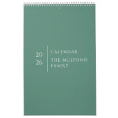 Calendrier Mise en page élégante et épurée (Protection)