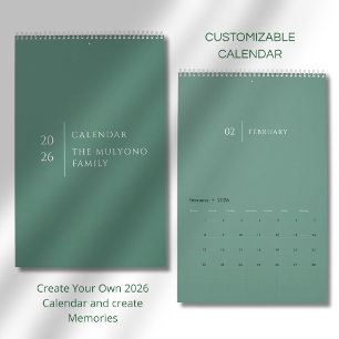Calendrier Mise en page élégante et épurée