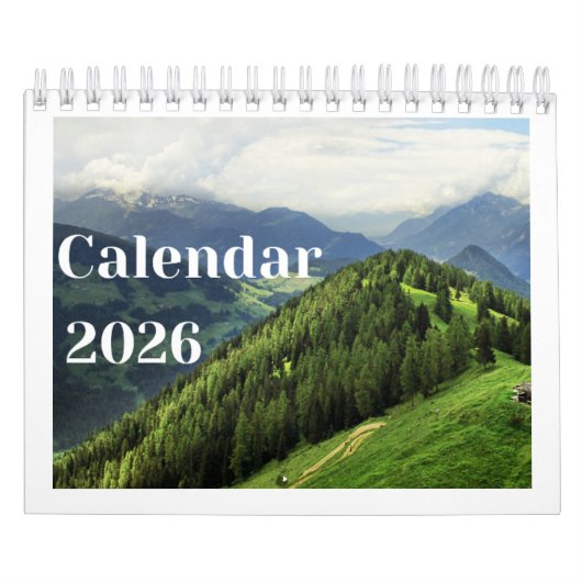 Calendrier Misty Mountains 2026 Wall Calendar | Nature Fog (Protection)