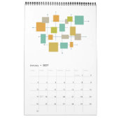 Calendrier Mmilieu du siècle moderne #3 Art original Retro (Jan 2027)