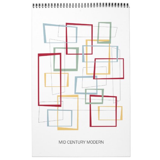 Calendrier Mmilieu du siècle moderne Retro atomique Art origi (Protection)