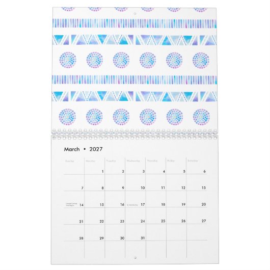 Calendrier Modèle (Mar 2027)