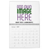 CALENDRIER MODÈLE DE TEXTE D'IMAGE BLANCHE SIMPLE MODERNE (Jan 2027)