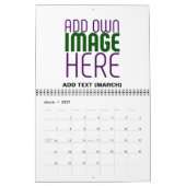 CALENDRIER MODÈLE DE TEXTE D'IMAGE BLANCHE SIMPLE MODERNE (Mar 2027)