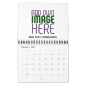 CALENDRIER MODÈLE DE TEXTE D'IMAGE BLANCHE SIMPLE MODERNE (Feb 2027)
