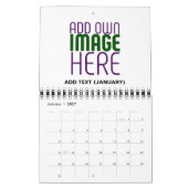 CALENDRIER MODÈLE DE TEXTE D'IMAGE BLANCHE SIMPLE MODERNE (Jan 2027)