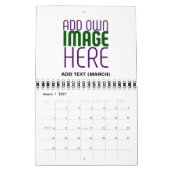 CALENDRIER MODÈLE DE TEXTE D'IMAGE BLANCHE SIMPLE MODERNE (Mar 2027)