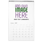 CALENDRIER MODÈLE DE TEXTE D'IMAGE BLANCHE SIMPLE MODERNE (Jan 2027)
