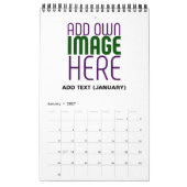 CALENDRIER MODÈLE DE TEXTE D'IMAGE BLANCHE SIMPLE MODERNE (Jan 2027)