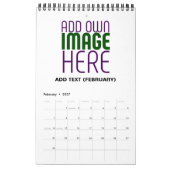 CALENDRIER MODÈLE DE TEXTE D'IMAGE BLANCHE SIMPLE MODERNE (Feb 2027)