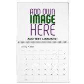 CALENDRIER MODÈLE DE TEXTE D'IMAGE BLANCHE SIMPLE MODERNE (Jan 2027)